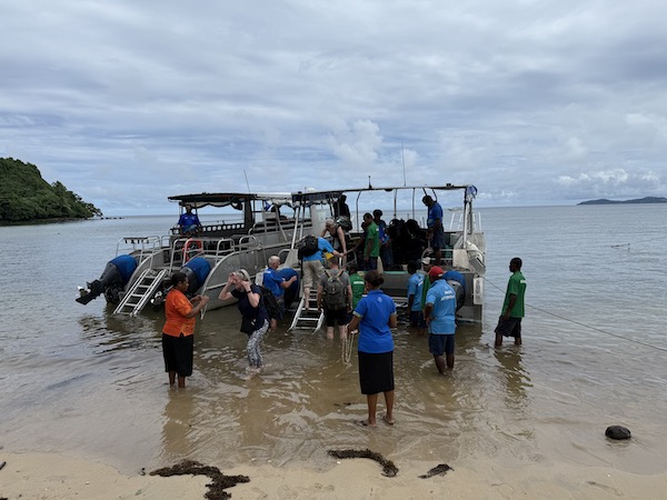 Arriving at Beqa Lagoon