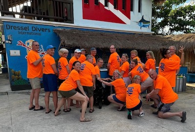 Group picture of Crystal Blue Diving trip to Cozumel in 2023