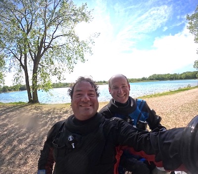 Tyler and Richard after a dive