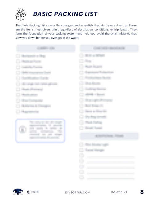 Basic Packing Checklist