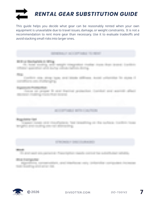 Rental Gear Substitution Guide