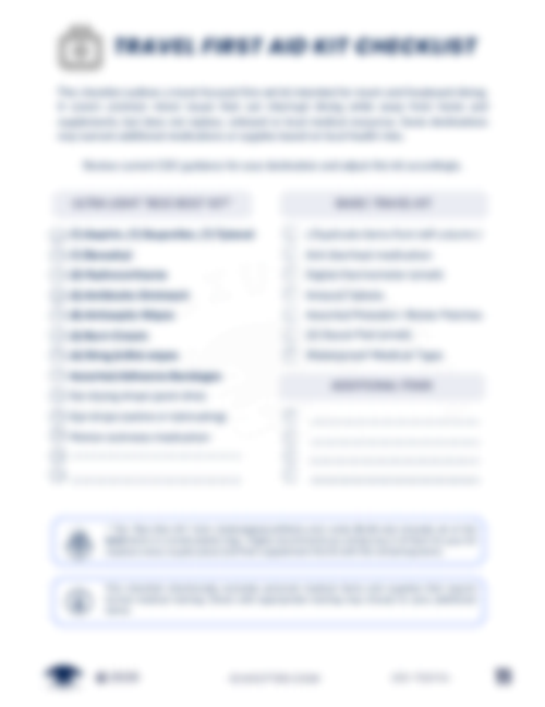 Travel First Aid Kit Checklist
